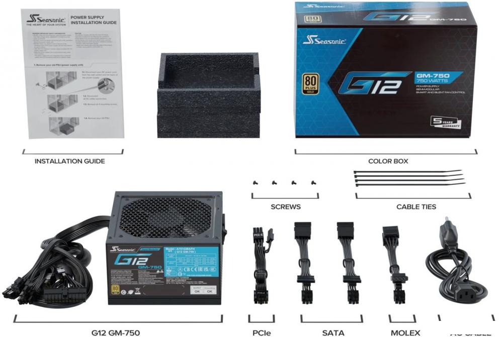 Блок питания Seasonic G12 GM-750