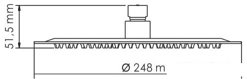 Верхний душ Wasserkraft A121