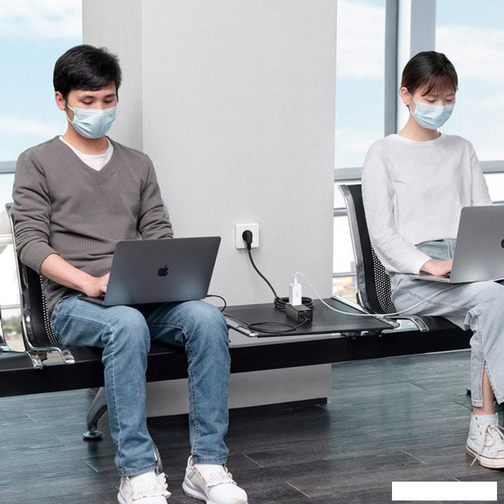 Сетевое зарядное Baseus GaN3 Pro Desktop Powerstrip AC+2U+2C 65W PSZM000901