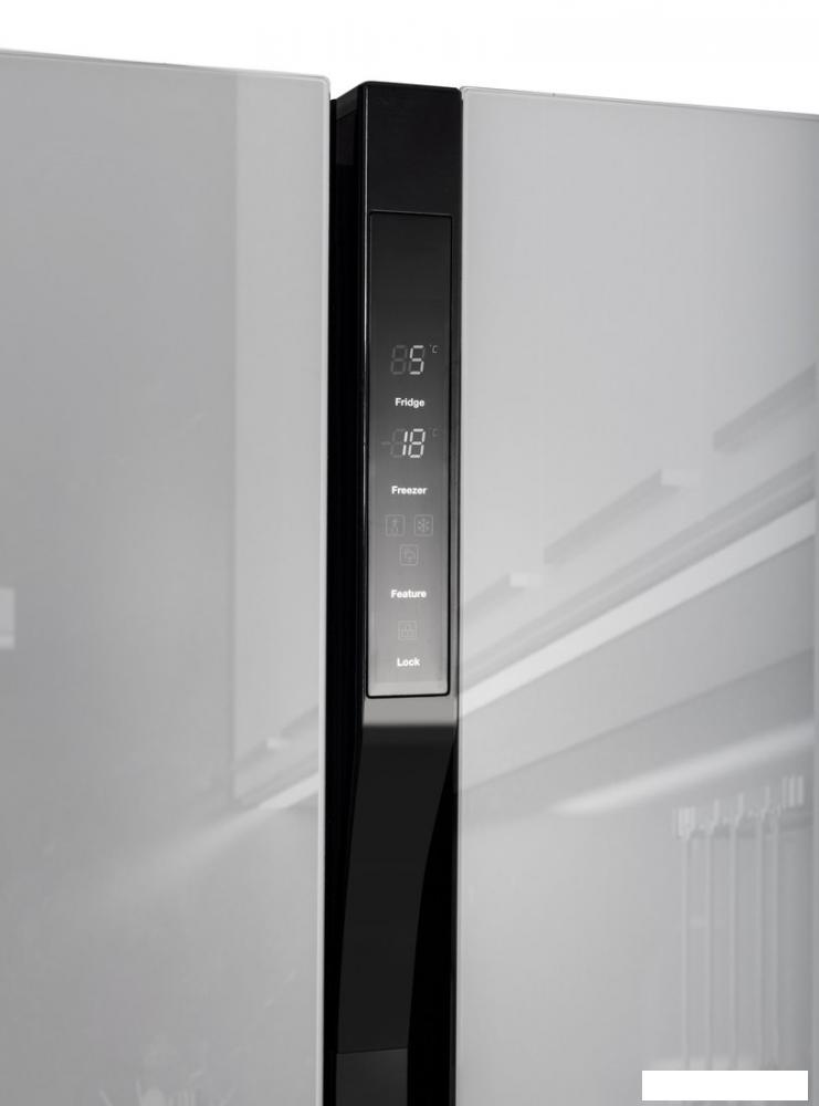 Холодильник side by side Hyundai CS6503FV (белое стекло)