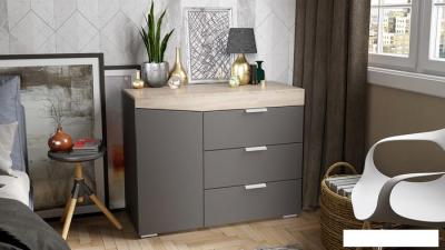 Комоды, тумбы Трия Тип 1 (дуб сонома/графит серый)