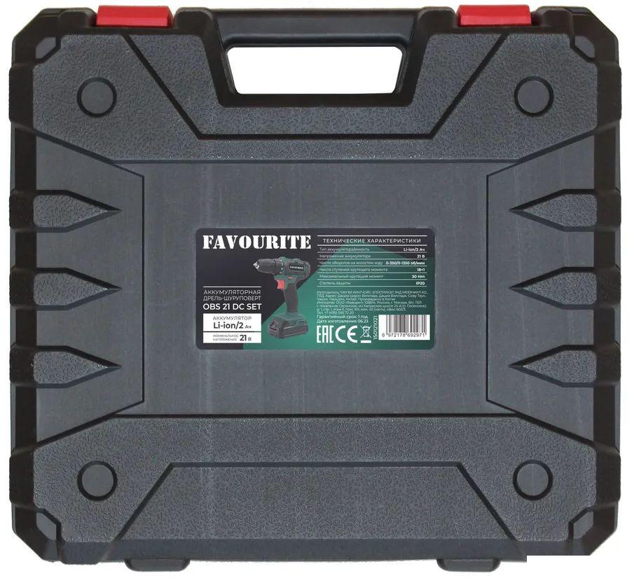 Дрель-шуруповерт Favourite OBS 21 DC Set Promo (с 2-мя АКБ, кейс)
