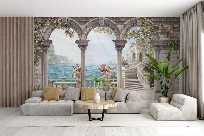 Обои ФабрикаФресок Фреска с колоннами 845270 (500x270)