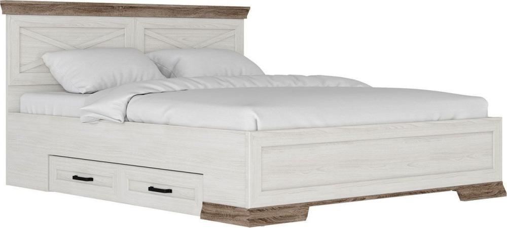 Кровати Black Red White Marselle LOZ160х200_S М (ясень снежный/дуб сонома темный/ясень снежный)