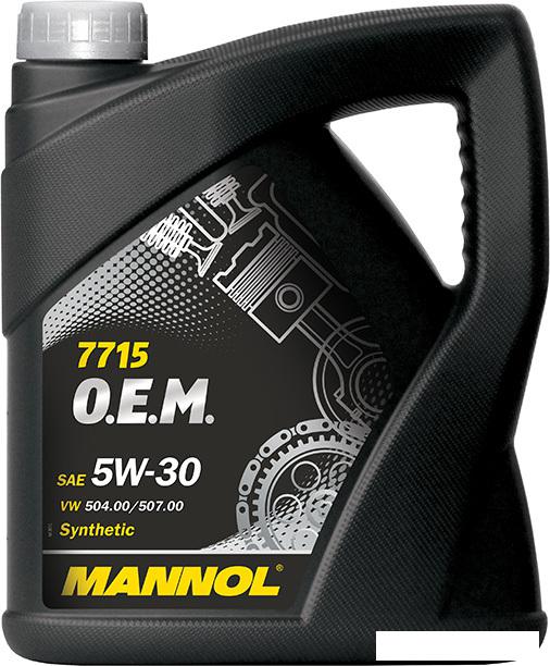 Моторное масло Mannol 7715 O.E.M. 5W-30 API SN/CF 5л [MN7715-5]