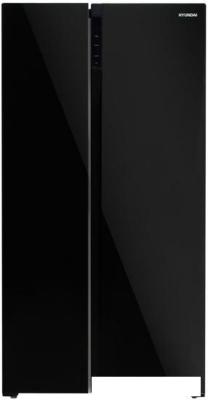Холодильник side by side Hyundai CS5003F (черное стекло)