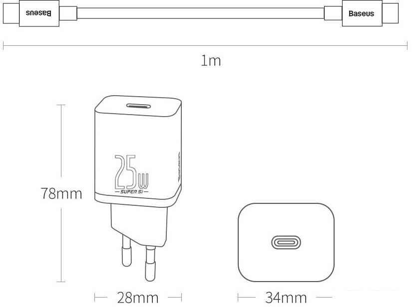 Сетевое зарядное Baseus TZCCSUP-L01 Сетевое зарядное Baseus TZCCSUP-L01