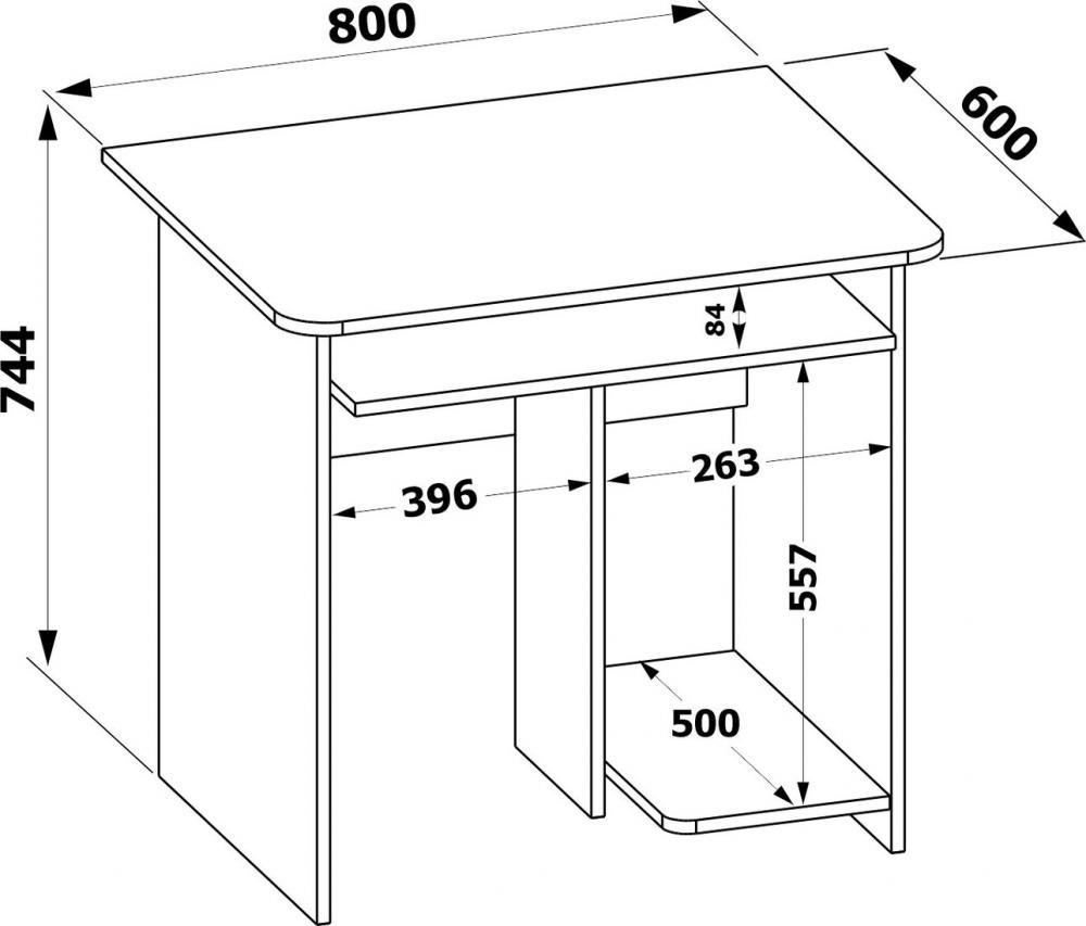Письменные и компьютерные столы Сокол КСТ-21.1 (дуб сонома)