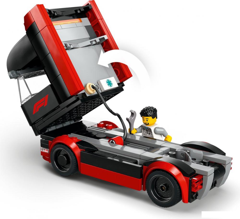 Конструктор LEGO City 60445 Грузовик F1 с болидами RB20 и AMR24 F1