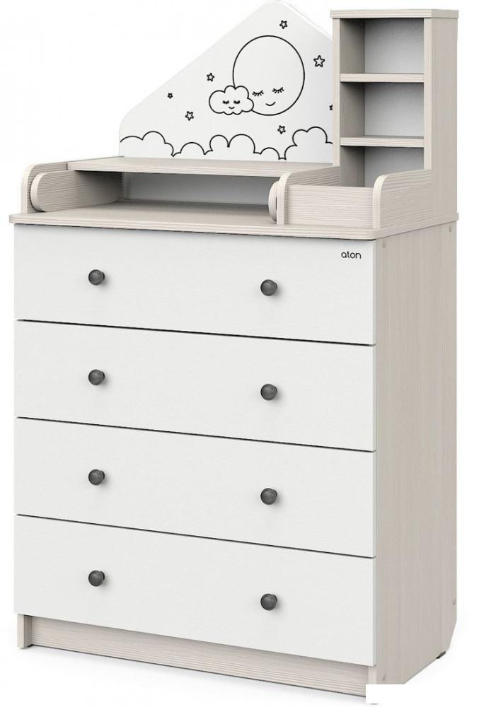 Детский комод Атон Мебель Сириус Alf (бодега светлая/белый)