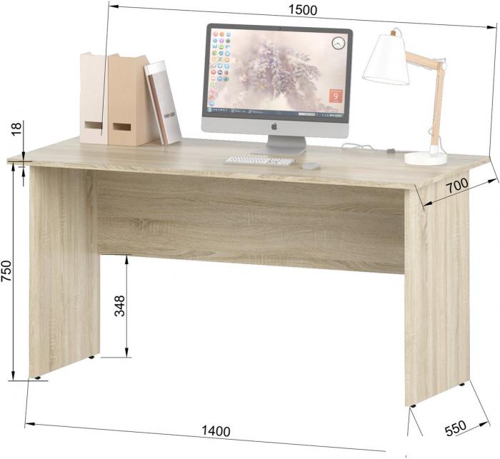Письменные и компьютерные столы Славянская столица С-1-15 (дуб сонома)