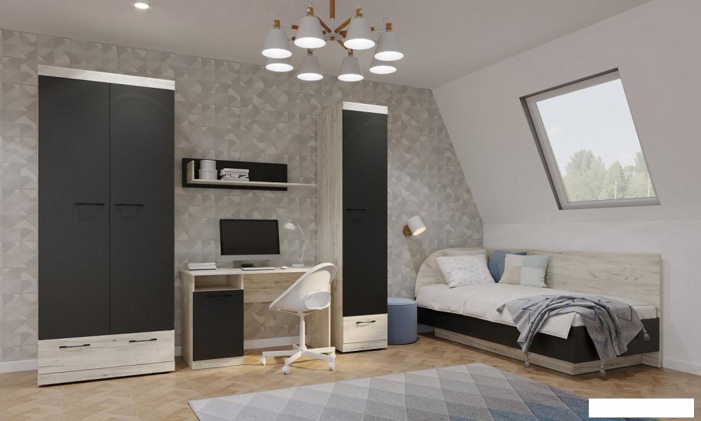 Письменные и компьютерные столы Памир ПКС-12 (крафт белый/антрацит)