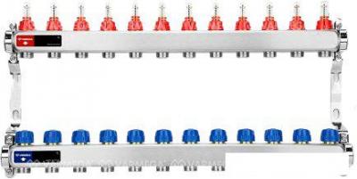 Запорная арматура Varmega Коллектор для теплого пола с расходомерами VM15112 ВР 1"