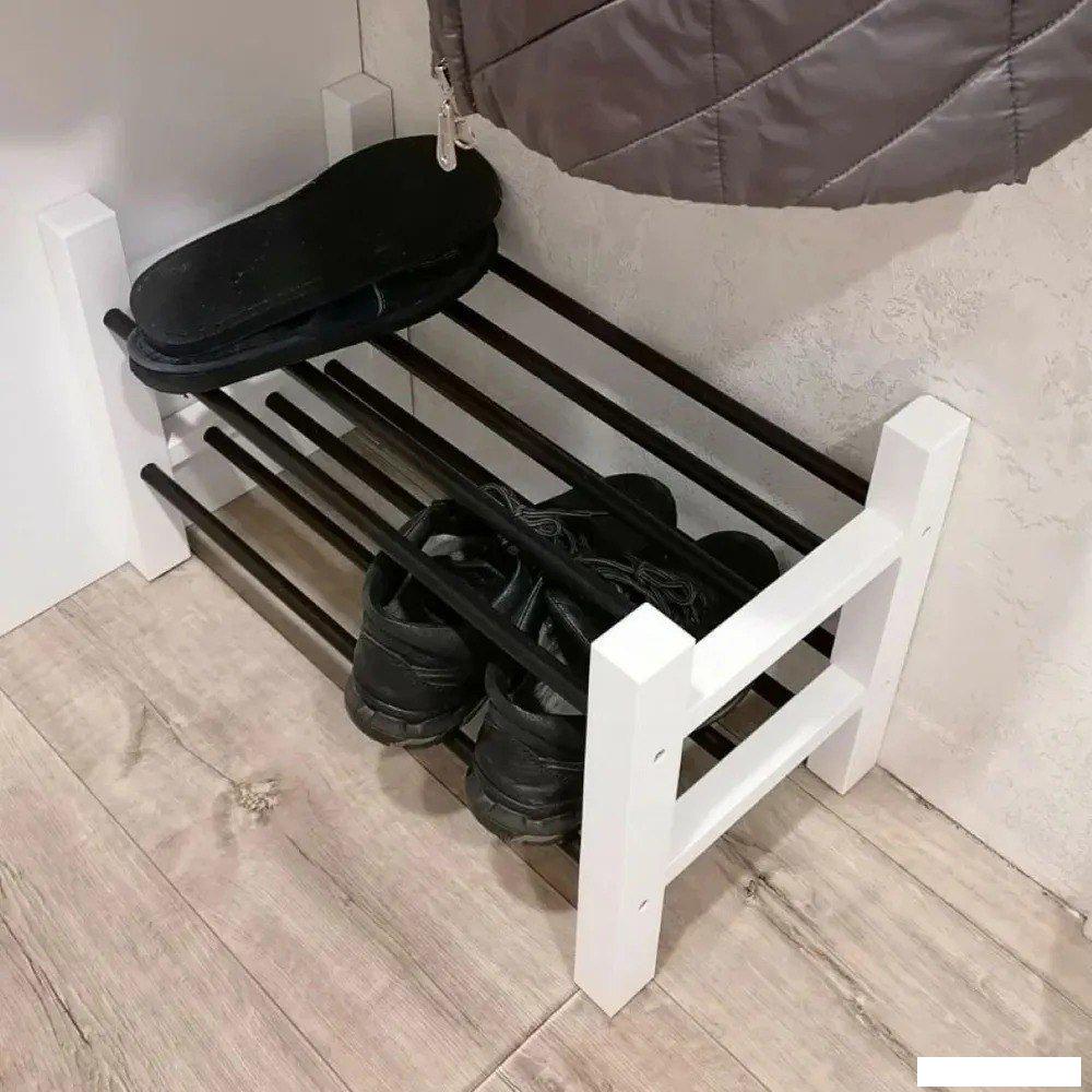 Банкетки, тумбы и полки для обуви ММЦ Кантри 85x37 (белый лак)