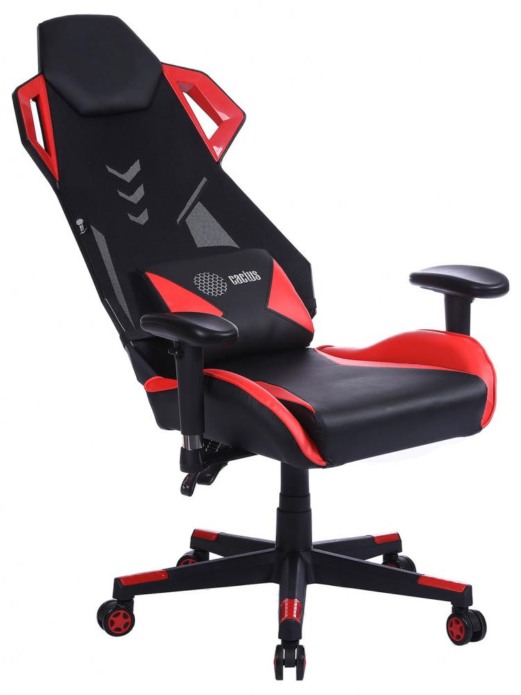 Игровое (геймерское) кресло CACTUS CS-CHR-090BLR (черный/красный)