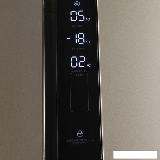 Холодильник side by side Hyundai CS6073FV (золотистое стекло)