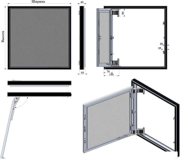 Люк РусВент Секрет-М (300x600)