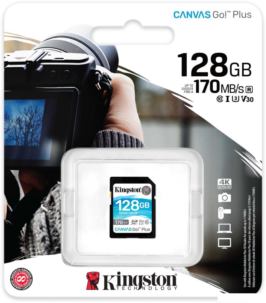 Карта памяти Kingston Canvas Go! Plus SDXC 128GB Карта памяти Kingston Canvas Go! Plus SDXC 128GB