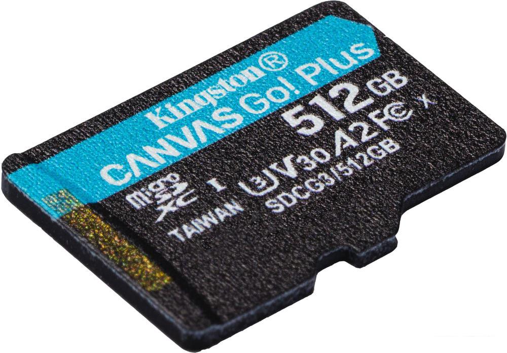 Карта памяти Kingston Canvas Go! Plus microSDXC 512GB (с адаптером)