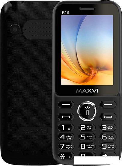 Кнопочный телефон Maxvi K18 (черный) Кнопочный телефон Maxvi K18 (черный)