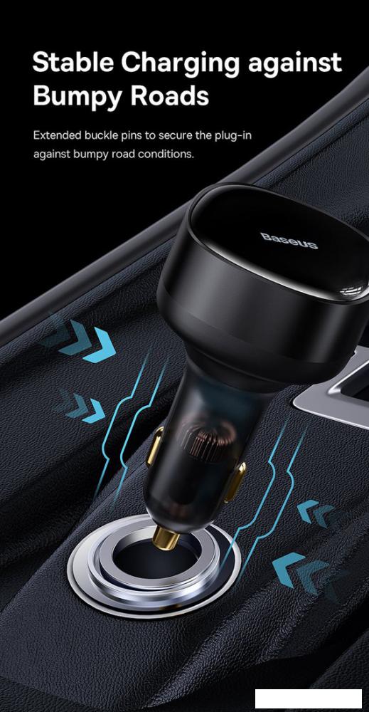 Автомобильное зарядное Baseus Enjoyment Pro 2-in-1 Car Charger C+L 60W C00057802111-02