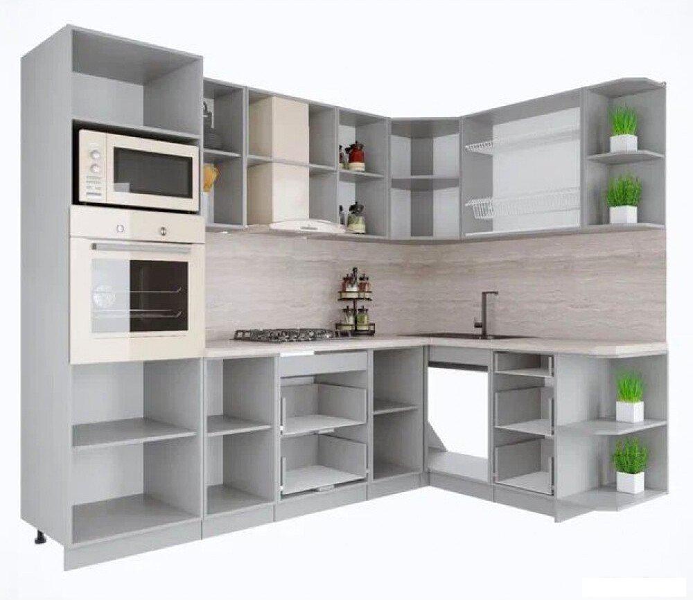 Готовая кухня Интерлиния Мила Крафт 1.68x2.6 правая (дуб английский)