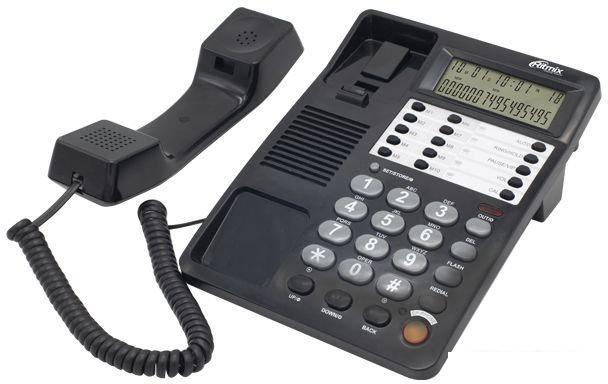 Проводной телефон Ritmix RT-495 (черный)