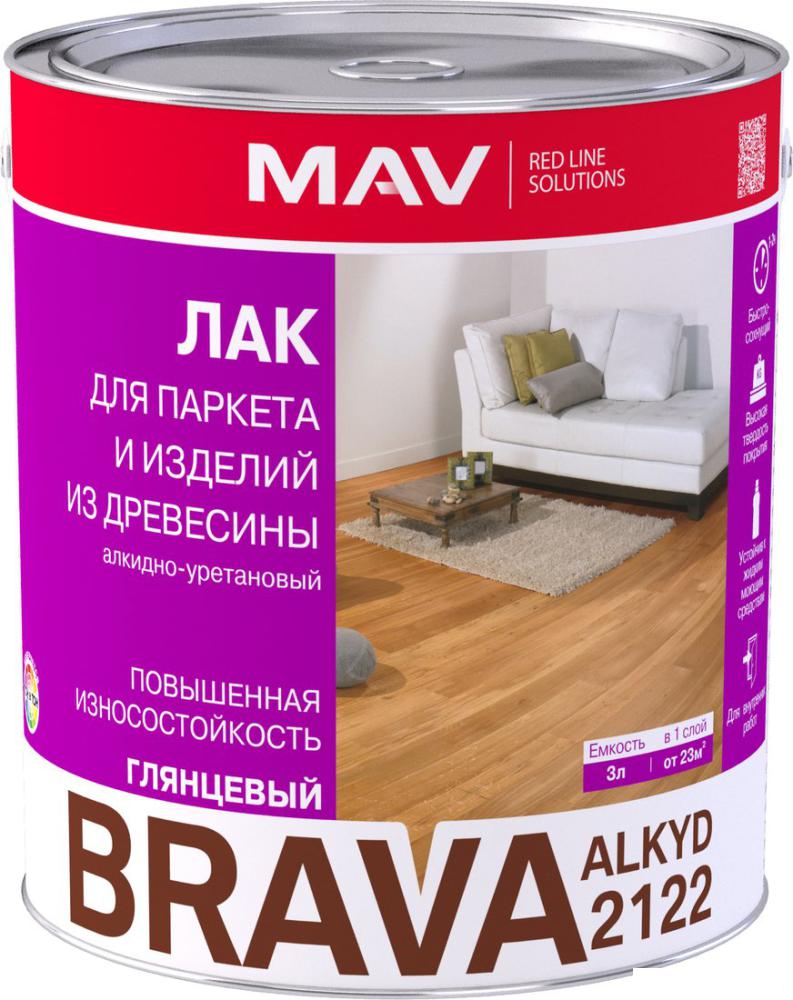 Лаки, пропитки, антисептики Brava Alkyd 2122 1 л (бесцветный глянцевый)