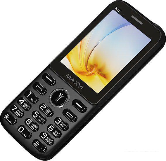 Кнопочный телефон Maxvi K18 (черный) Кнопочный телефон Maxvi K18 (черный)