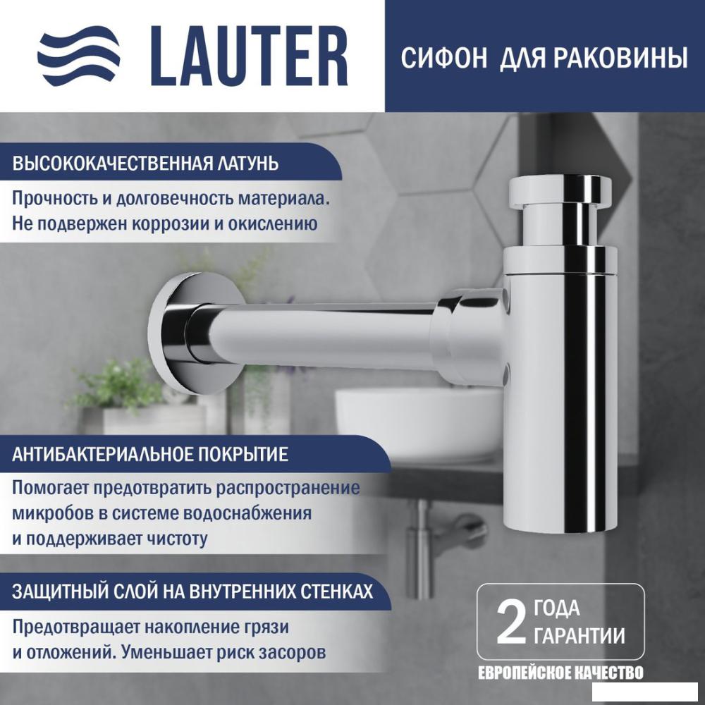 Умывальники Lauter 21652 + клапан 21190CH + сифон 21635CH (хром)