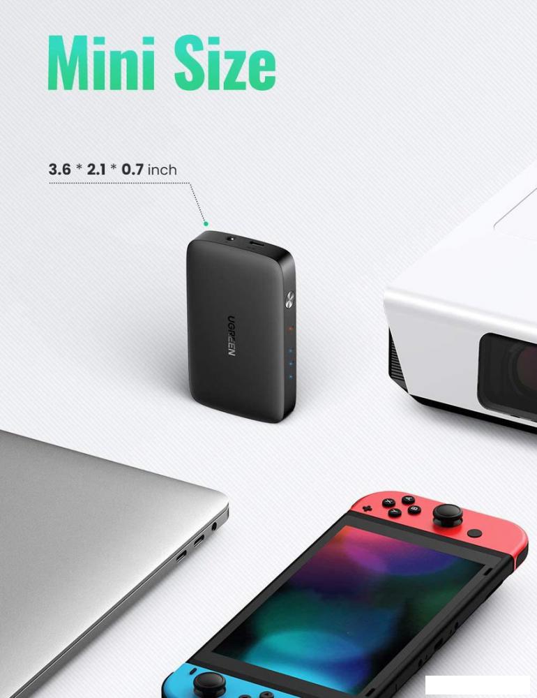 Переключатель Ugreen CM332 80125 4 x HDMI (с пультом ДУ, черный)