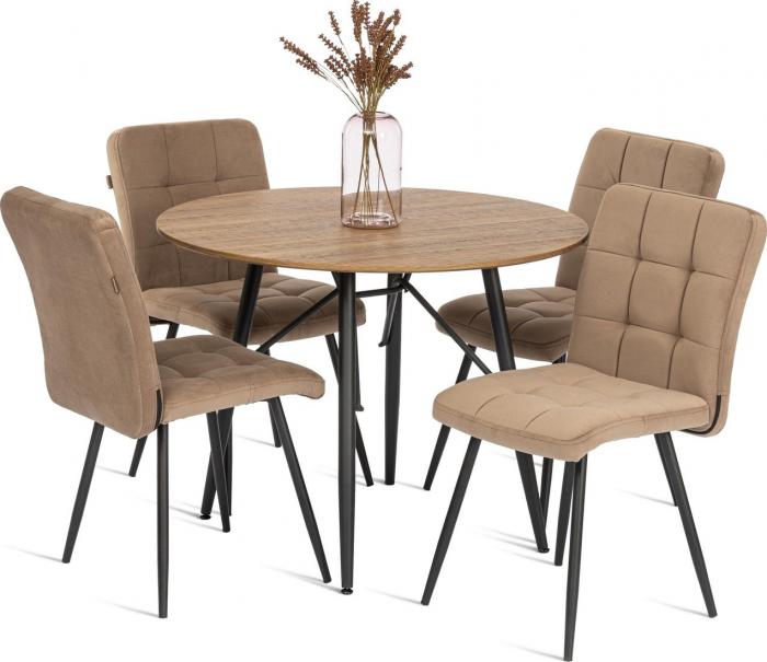 Стул TetChair Medeo велюр (бежевый/черный)