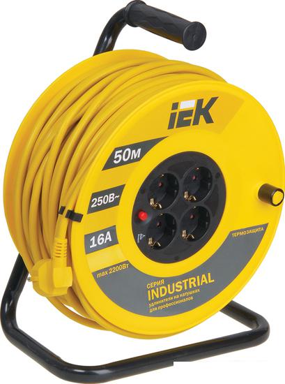Удлинитель на катушке IEK УК50 WKP15-16-04-50 (50 м, желтый)