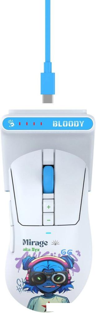 Игровая мышь A4Tech Bloody R73 Ultra Duo Nyx Mirage (белый)