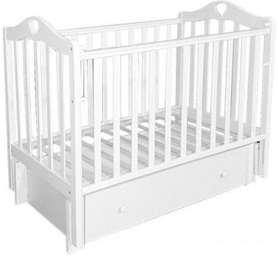 Классическая детская кроватка Антел Каролина-4/6 (белый)