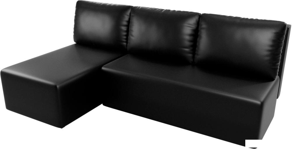 Диваны Лига диванов Поло 100443 (левый, экокожа, черный)