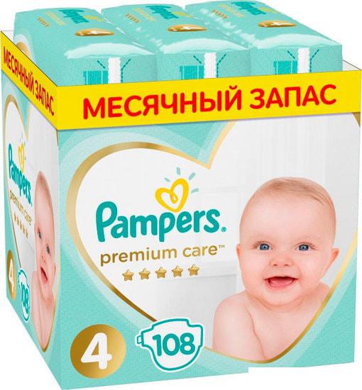 Детские подгузники Pampers Premium Care 4 (108 шт)