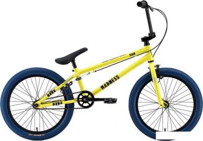 Велосипед Stark Madness BMX 1 2025 (лимонный/черный/лазурный)