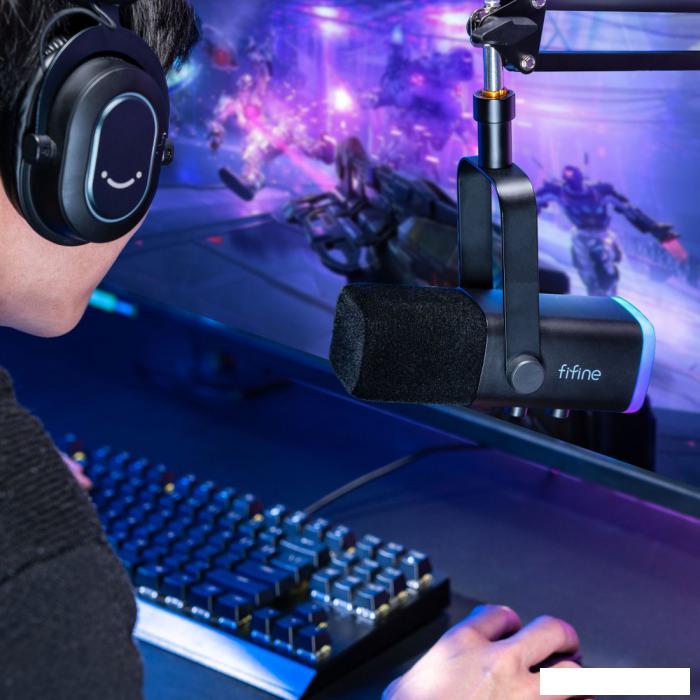 Проводной микрофон FIFINE AM8T (черный)