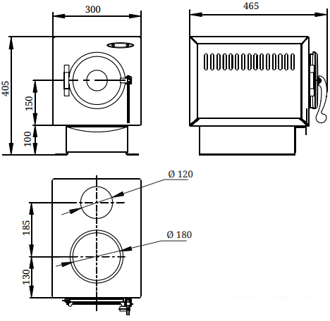 Свободностоящая печь-камин Термофор Золушка Лайт