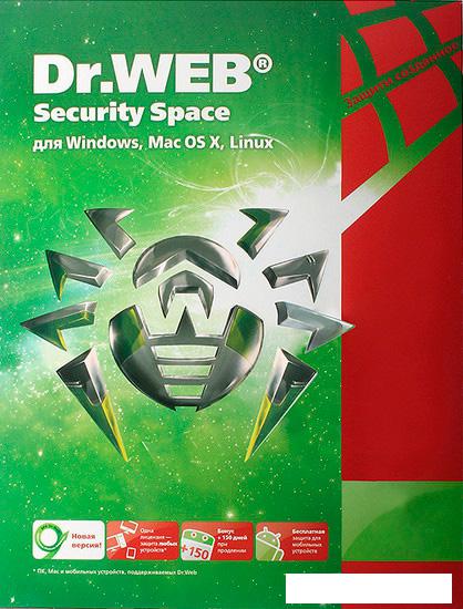 Система защиты от интернет-угроз Dr.Web Security Space (3 ПК, 1 год)