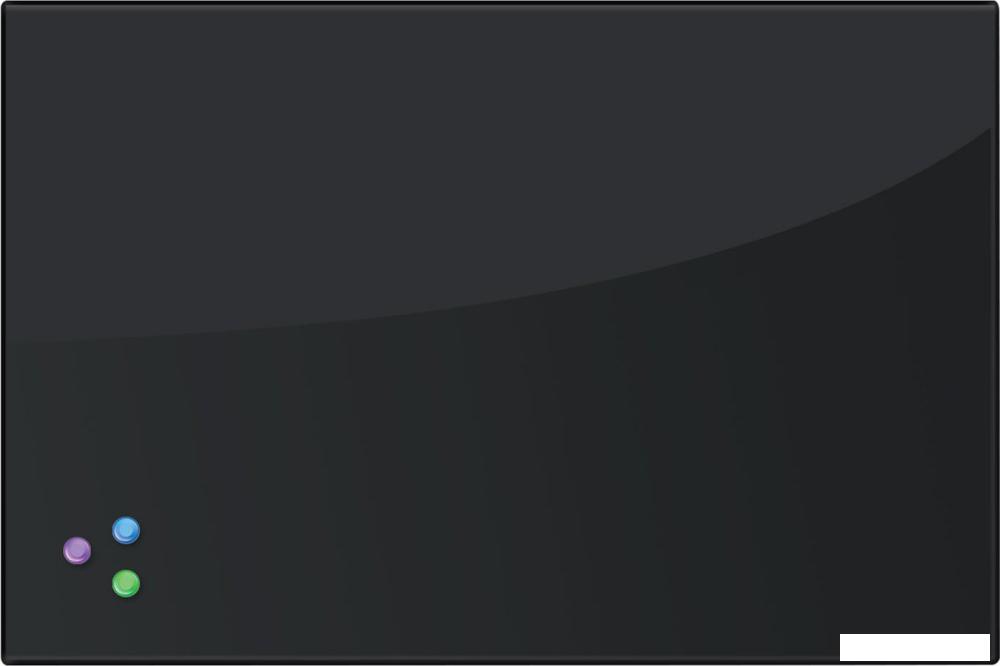 Офисные доски, флипчарты BRAUBERG стеклянная 60х90 см (черный)