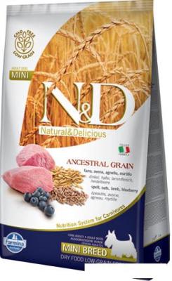 Сухой корм для собак Farmina N&amp;D Low Grain Lamb &amp; Blueberry Adult Mini 7 кг