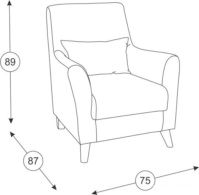 Кресла Нижегородмебель Либерти ТК 235 (фибра геометрия 18)