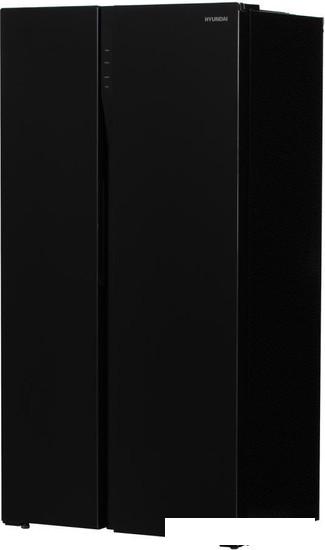 Холодильник side by side Hyundai CS5003F (черное стекло)