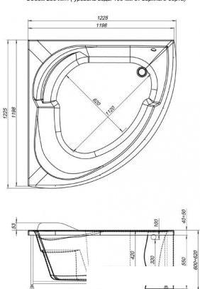 Фронтальный экран под ванну Aquanet Fregate 120