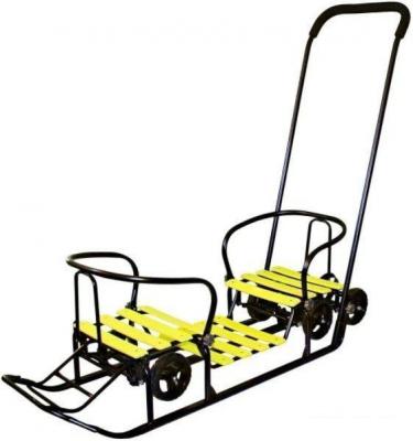 Санки, тюбинги, ледянки Galaxy Погодки универсал 1 (черный/лимон)