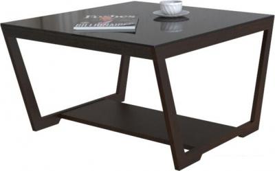 Журнальные столики и столы-трансформеры Мебелик BeautyStyle 1 (венге/стекло черное)
