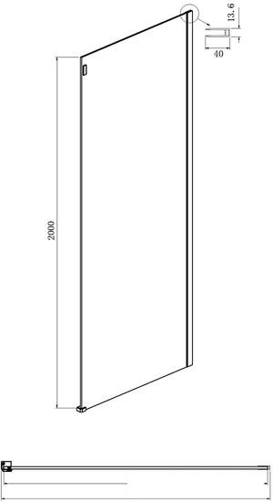 Душевая стенка Ambassador Benefit 90x200 90HX