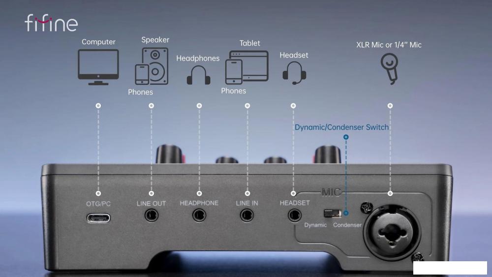 Микшерный пульт FIFINE SC3 (черный)